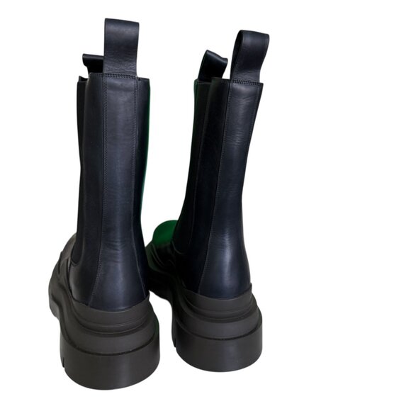 Bottega Veneta Military Calf Black Leather Brown & Black Tire Boot 630284 - Picture 4 of 16